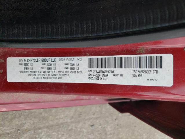 Photo 10 from auction – 2013 CHRYSLER 200 TOURIN with VIN 1C3CCBBG9DN703636