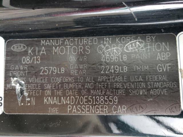 Photo 10 from auction – 2014 KIA CADENZA PR with VIN KNALN4D70E5138559