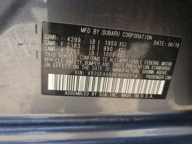 Photo 10 from auction – 2019 SUBARU IMPREZA with VIN 4S3GKAA60K3600214