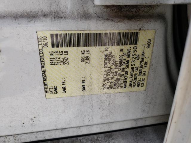 Photo 10 from auction – 2010 NISSAN ALTIMA BAS with VIN 1N4AL2AP1AN532550