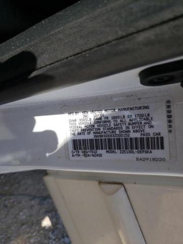 Photo 10 from auction – 2003 TOYOTA COROLLA CE with VIN 1NXBR32E83Z000152