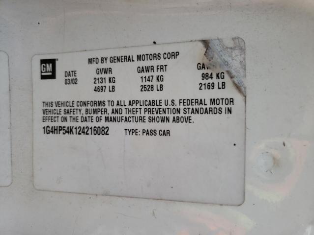 Photo 10 from auction – 2002 BUICK LESABRE CU with VIN 1G4HP54K124216082