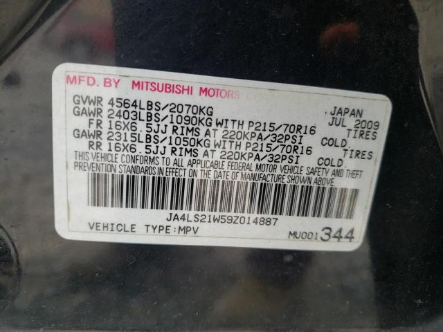 Photo 10 from auction – 2009 MITSUBISHI OUTLANDER with VIN JA4LS21W59Z014887