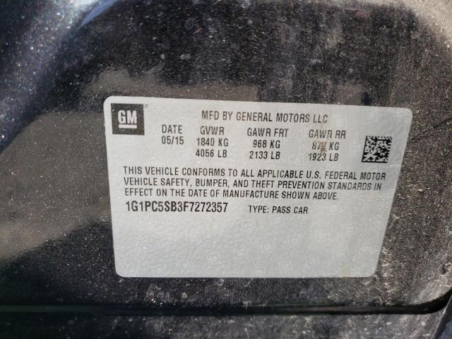 Photo 10 from auction – 2015 CHEVROLET CRUZE LT with VIN 1G1PC5SB3F7272357