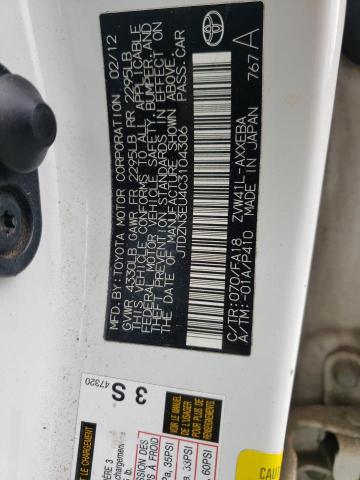 TOYOTA PRIUS V 2012 with VIN JTDZN3EU4C3104306 - Photo from auction
