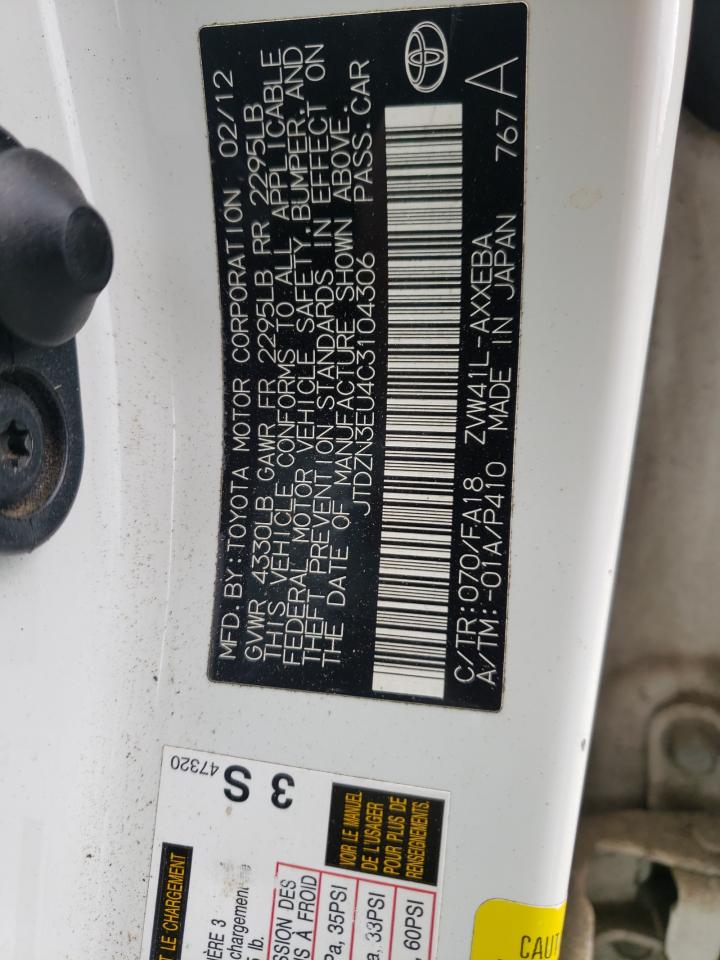 Photo 11 from auction – 2012 TOYOTA PRIUS V with VIN JTDZN3EU4C3104306