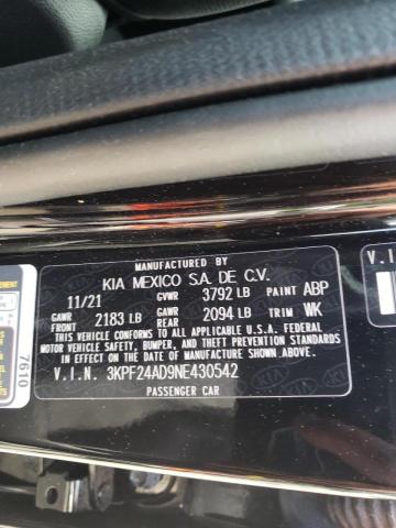 Photo 10 from auction – 2022 KIA FORTE FE with VIN 3KPF24AD9NE430542