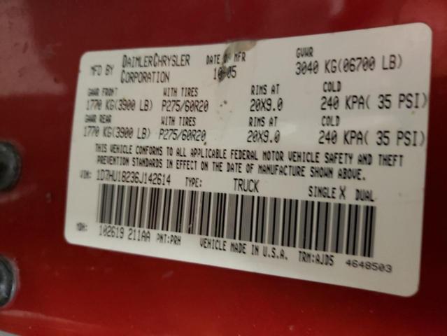Photo 10 from auction – 2006 DODGE RAM 1500 S with VIN 1D7HU18236J142614