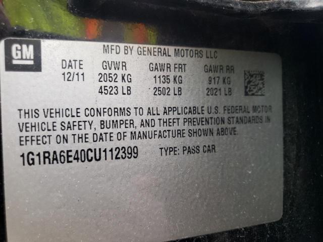 Photo 10 from auction – 2012 CHEVROLET VOLT with VIN 1G1RA6E40CU112399