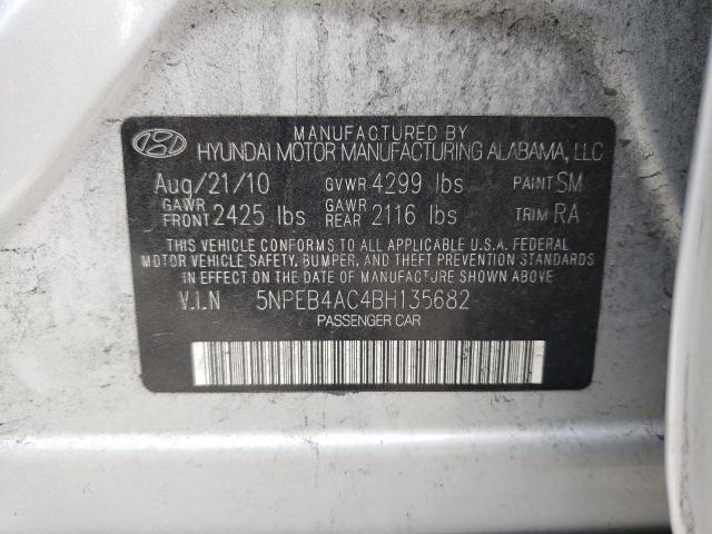 Photo 10 from auction – 2011 HYUNDAI SONATA GLS with VIN 5NPEB4AC4BH135682
