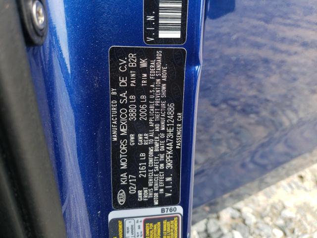 Photo 10 from auction – 2017 KIA FORTE LX with VIN 3KPFK4A73HE124886
