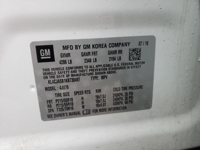 Photo 10 from auction – 2019 BUICK ENCORE PRE with VIN KL4CJASB1KB730497