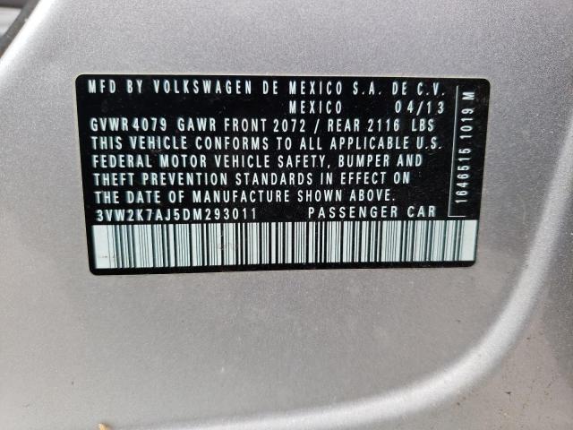 Photo 10 from auction – 2013 VOLKSWAGEN JETTA BASE with VIN 3VW2K7AJ5DM293011