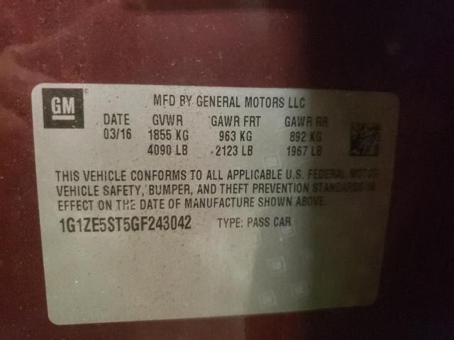 Photo 10 from auction – 2016 CHEVROLET MALIBU LT with VIN 1G1ZE5ST5GF243042