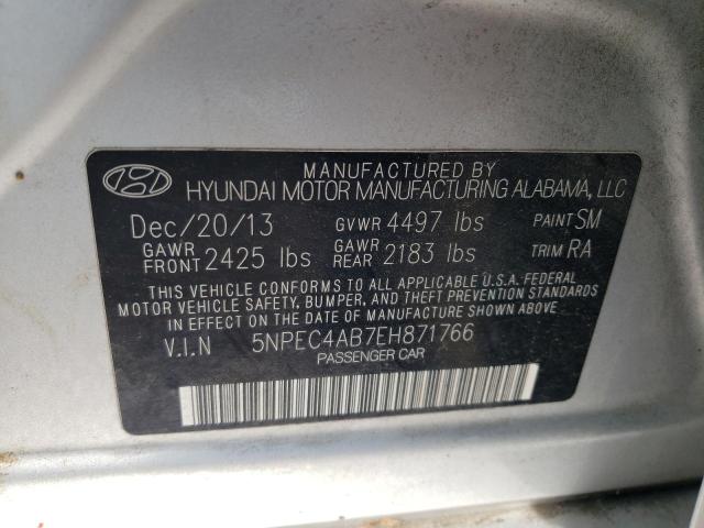 Photo 10 from auction – 2014 HYUNDAI SONATA SE with VIN 5NPEC4AB7EH871766