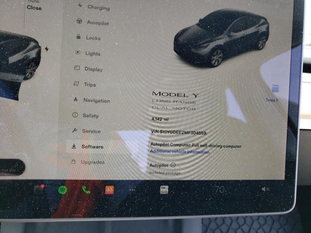 Photo 8 from auction – 2021 TESLA MODEL Y with VIN 5YJYGDEE2MF304559