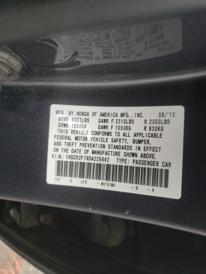 Photo 20 from auction – 2013 HONDA ACCORD EX with VIN 1HGCR2F78DA226842