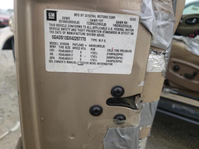 Photo 10 from auction – 2004 BUICK RAINIER CX with VIN 5GADS13SX42287776