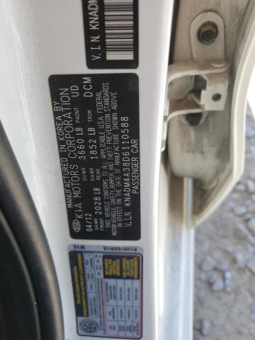 Photo 10 from auction – 2013 KIA RIO LX with VIN KNADM4A38D6110588