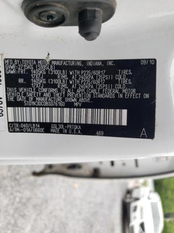 Photo 10 from auction – 2011 TOYOTA SIENNA XLE with VIN 5TDYK3DC0BS076160
