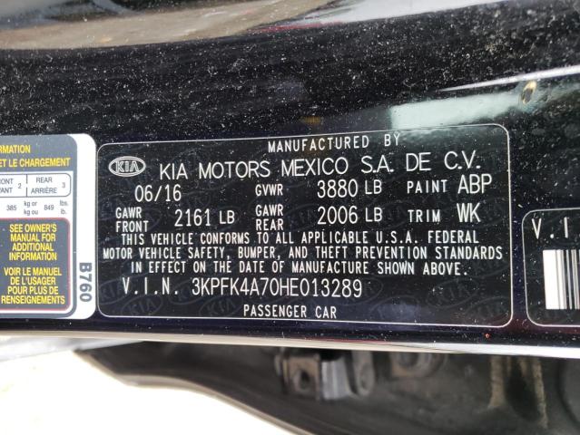 Photo 10 from auction – 2017 KIA FORTE LX with VIN 3KPFK4A70HE013289