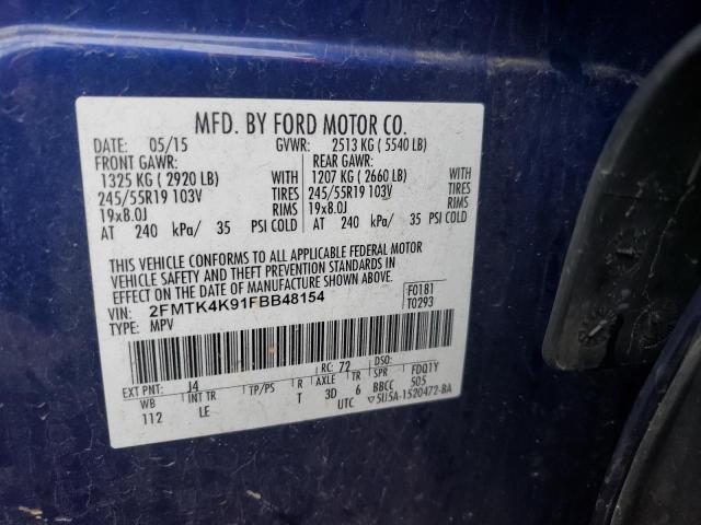 Photo 10 from auction – 2015 FORD EDGE TITAN with VIN 2FMTK4K91FBB48154