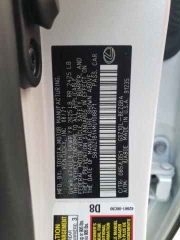 Photo 10 from auction – 2021 LEXUS ES 350 BAS with VIN 58ADZ1B14MU108871