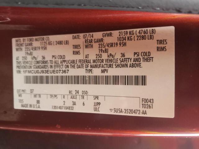 Photo 10 from auction – 2014 FORD ESCAPE TIT with VIN 1FMCU0J93EUE07367