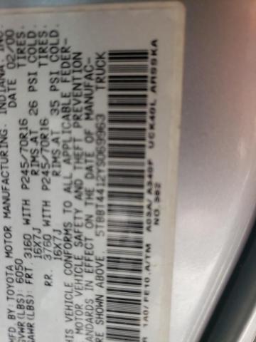 Photo 10 from auction – 2000 TOYOTA TUNDRA ACC with VIN 5TBBT4412YS069963