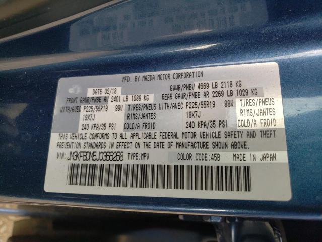 Photo 10 from auction – 2018 MAZDA CX-5 GRAND with VIN JM3KFBDM5J0366268