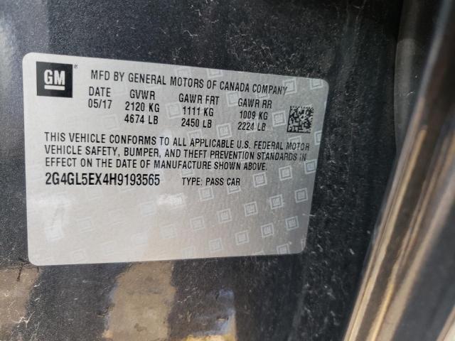Photo 10 from auction – 2017 BUICK REGAL SPOR with VIN 2G4GL5EX4H9193565