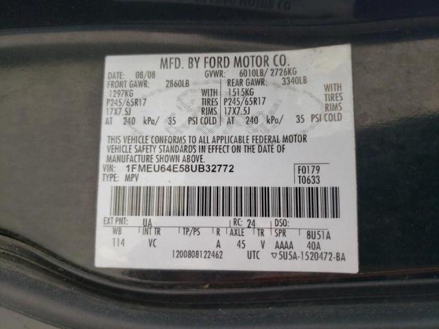 Photo 10 from auction – 2008 FORD EXPLORER E with VIN 1FMEU64E58UB32772