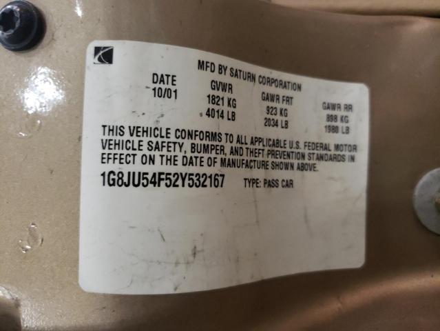 Photo 10 from auction – 2002 SATURN L200 with VIN 1G8JU54F52Y532167