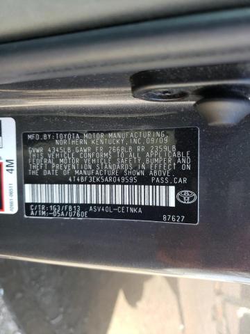 Photo 10 from auction – 2010 TOYOTA CAMRY BASE with VIN 4T4BF3EK5AR049595
