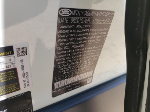 Photo 10 from auction – 2021 LAND ROVER RANGE ROVE with VIN SALGU2SE8MA415762