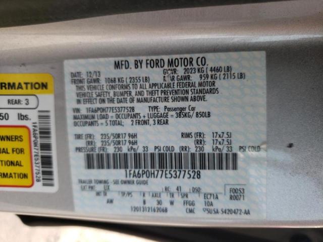 Photo 10 from auction – 2014 FORD FUSION SE with VIN 1FA6P0H77E5377528