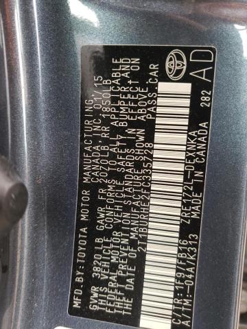 Photo 10 from auction – 2015 TOYOTA COROLLA L with VIN 2T1BURHE2FC335728