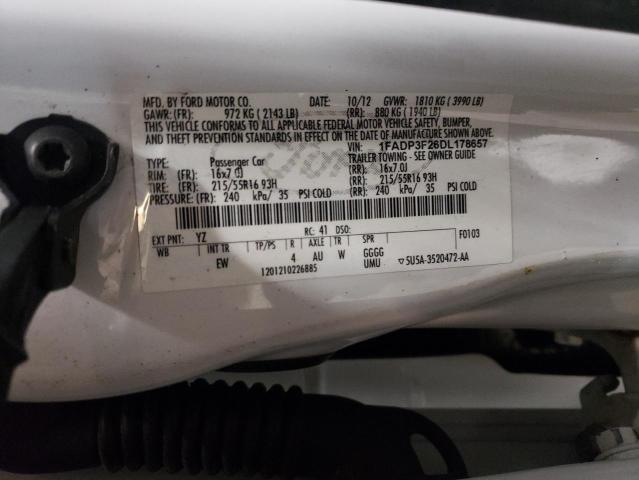 Photo 10 from auction – 2013 FORD FOCUS SE with VIN 1FADP3F26DL178657