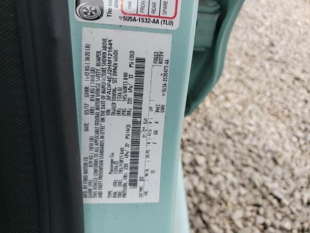 Photo 10 from auction – 2017 FORD FIESTA SE with VIN 3FADP4EJ2HM121648