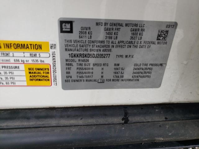 Photo 10 from auction – 2013 GMC ACADIA SLT with VIN 1GKKRSKD5DJ205277