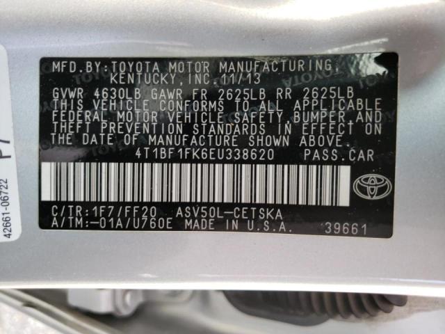 Photo 10 from auction – 2014 TOYOTA CAMRY L with VIN 4T1BF1FK6EU338620