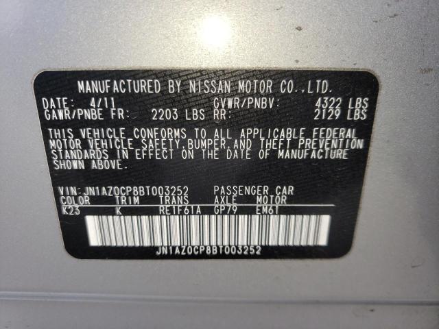 Photo 10 from auction – 2011 NISSAN LEAF SV with VIN JN1AZ0CP8BT003252
