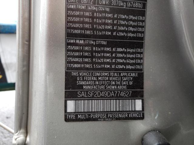 Photo 10 from auction – 2013 LAND ROVER RANGE ROVE with VIN SALSF2D49DA774627