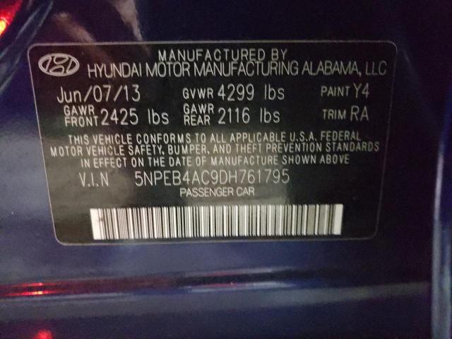 Photo 10 from auction – 2013 HYUNDAI SONATA GLS with VIN 5NPEB4AC9DH761795
