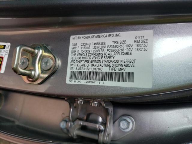 Photo 10 from auction – 2017 ACURA RDX with VIN 5J8TB3H32HL017160