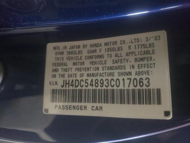 Photo 10 from auction – 2003 ACURA RSX with VIN JH4DC54893C017063