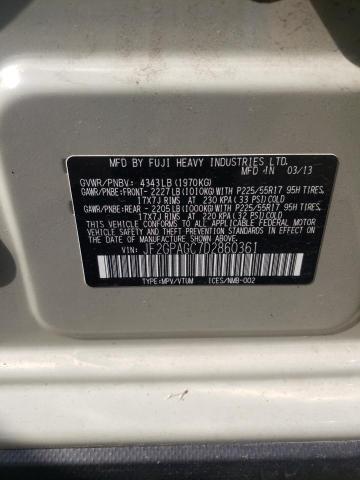 Photo 10 from auction – 2013 SUBARU XV CROSSTR with VIN JF2GPAGC7D2860361