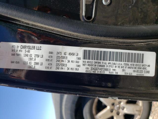 DODGE JOURNEY R/ 2009 with VIN 3D4GG67V49T208819 - Photo from auction