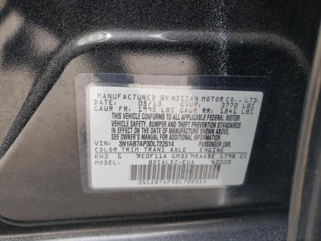 Photo 10 from auction – 2013 NISSAN SENTRA S with VIN 3N1AB7AP3DL722514
