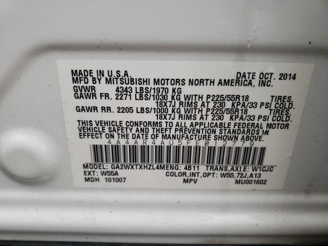 Photo 10 from auction – 2015 MITSUBISHI OUTLANDER with VIN 4A4AR4AU5FE012779